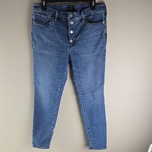 J. Crew Blue‎ Ankle Cropped Stretch Jeans